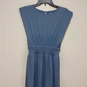 Endless Rose Blue Cap Sleeve Mini Dress for Weddings